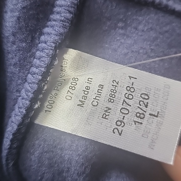 Roaman's Fleece Navy Coat Sz 18/20 - Picture 8 of 8